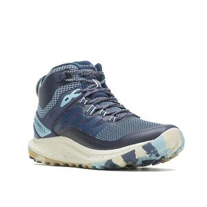Merrell Women's Navy and Light Blue Lace-Up Antora 3 Hiking Mid Boot